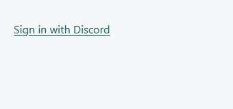 Example of the Sign in with Discord link